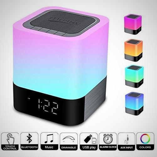 All-in-One Clock Speaker with Night Light & Bluetooth